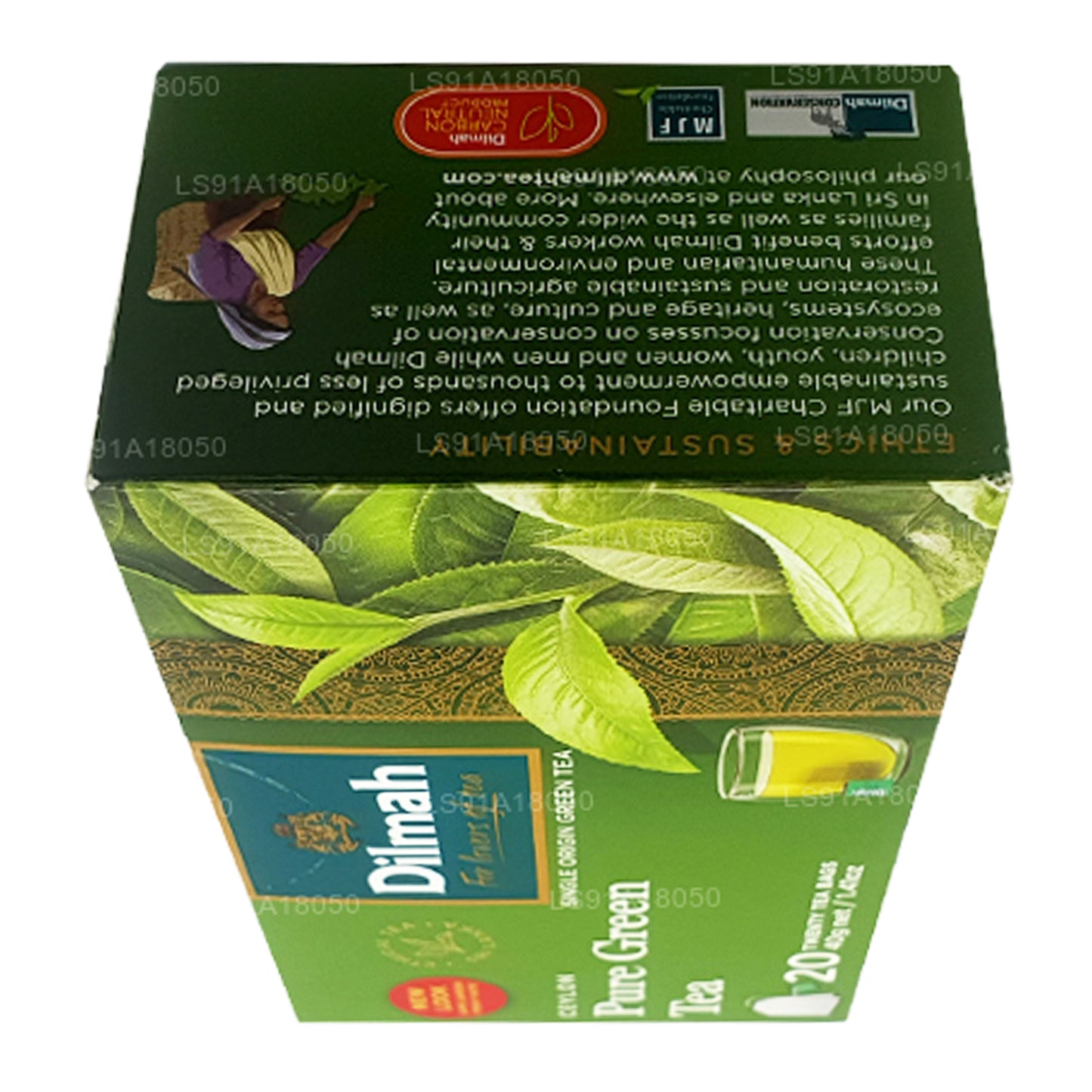 Dilmah Ceylon pure groene thee (40 g) 20 theezakjes