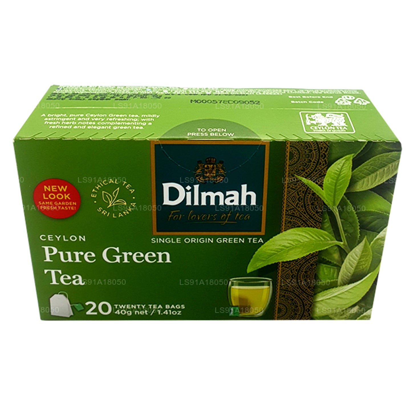 Dilmah Ceylon pure groene thee (40 g) 20 theezakjes