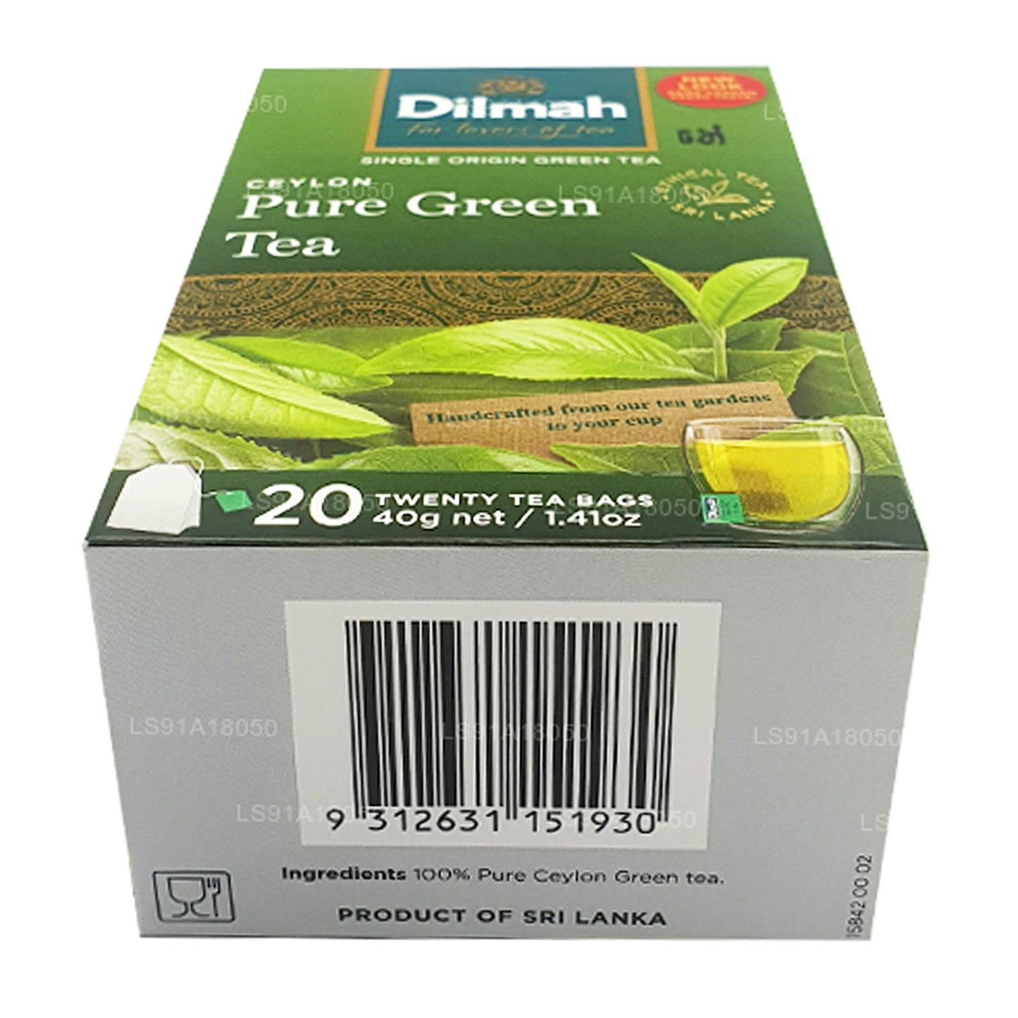 Dilmah Ceylon pure groene thee (40 g) 20 theezakjes