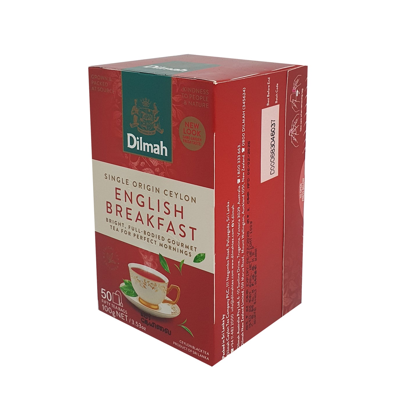 Dilmah Engelse ontbijtthee, 50 theezakjes (100 g)