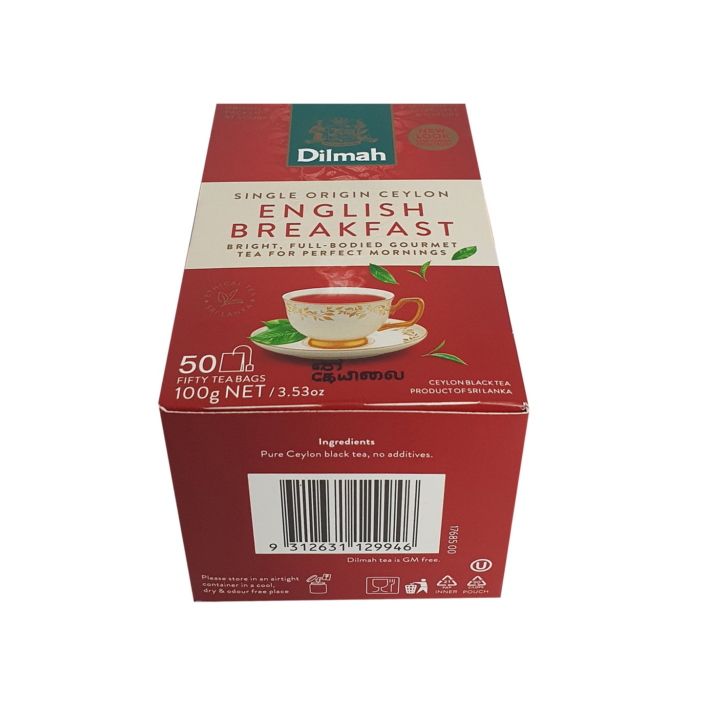 Dilmah Engelse ontbijtthee, 50 theezakjes (100 g)