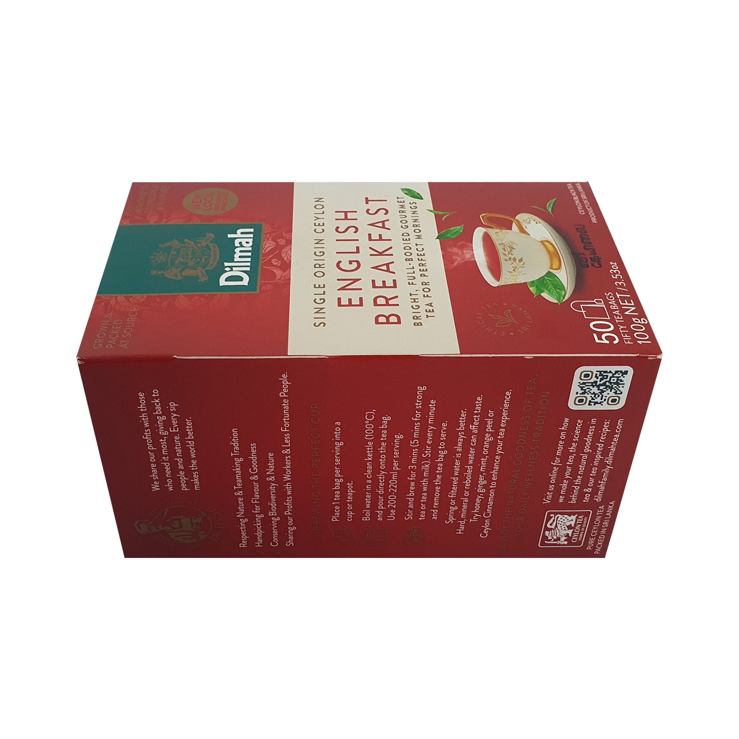 Dilmah Engelse ontbijtthee, 50 theezakjes (100 g)