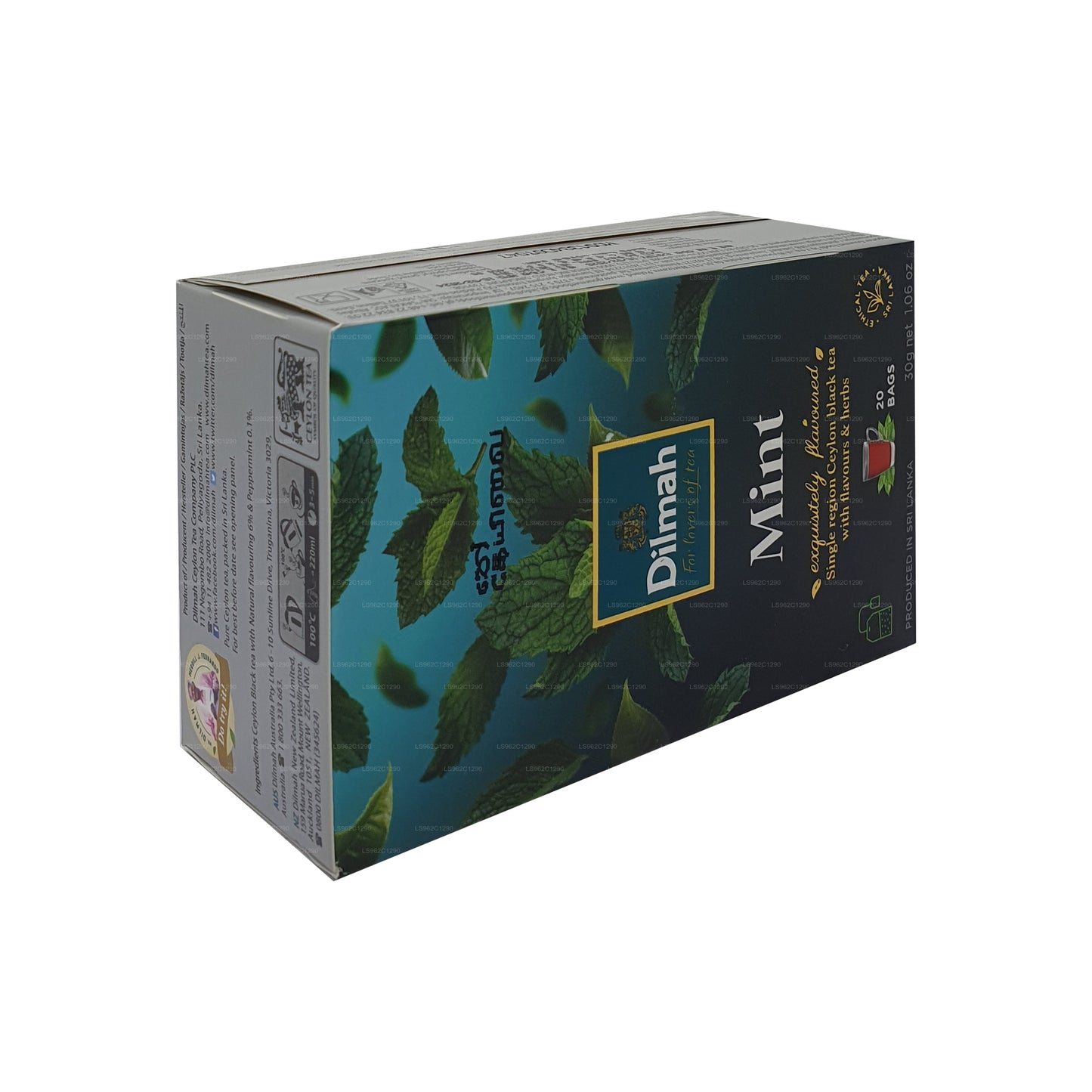 Ceylon zwarte thee met dilmah-muntsmaak (30 g)