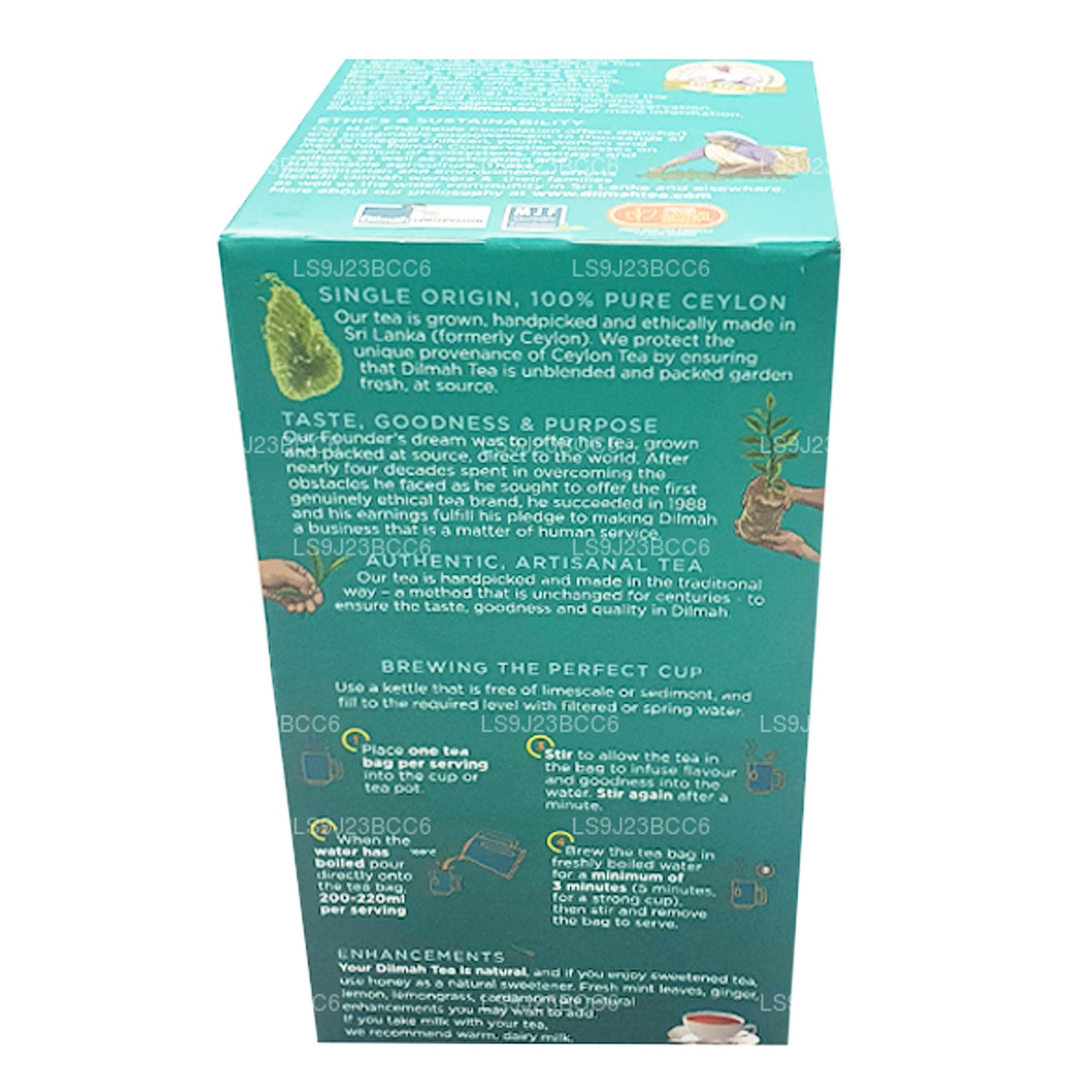 Dilmah Engelse afternoontea, 50 theezakjes (100 g)