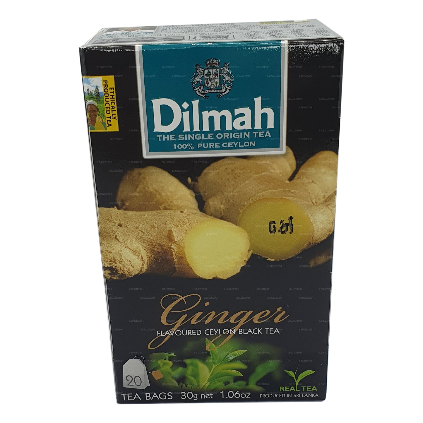 Dilmah zwarte thee met gembersmaak (30 g) 20 theezakjes