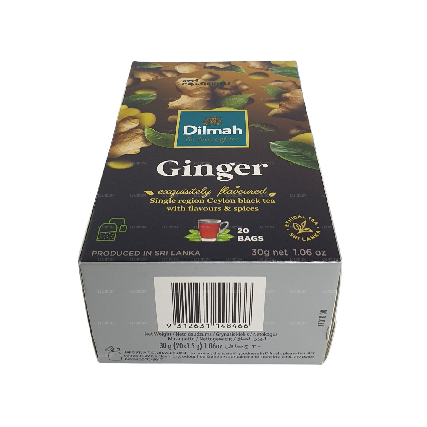 Dilmah zwarte thee met gembersmaak (30 g) 20 theezakjes