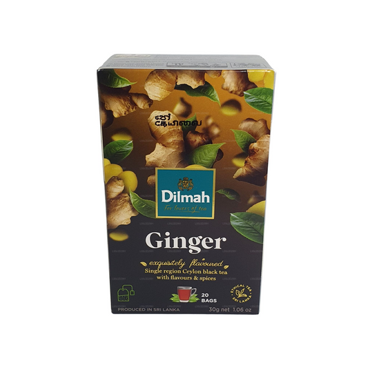 Dilmah zwarte thee met gembersmaak (30 g) 20 theezakjes
