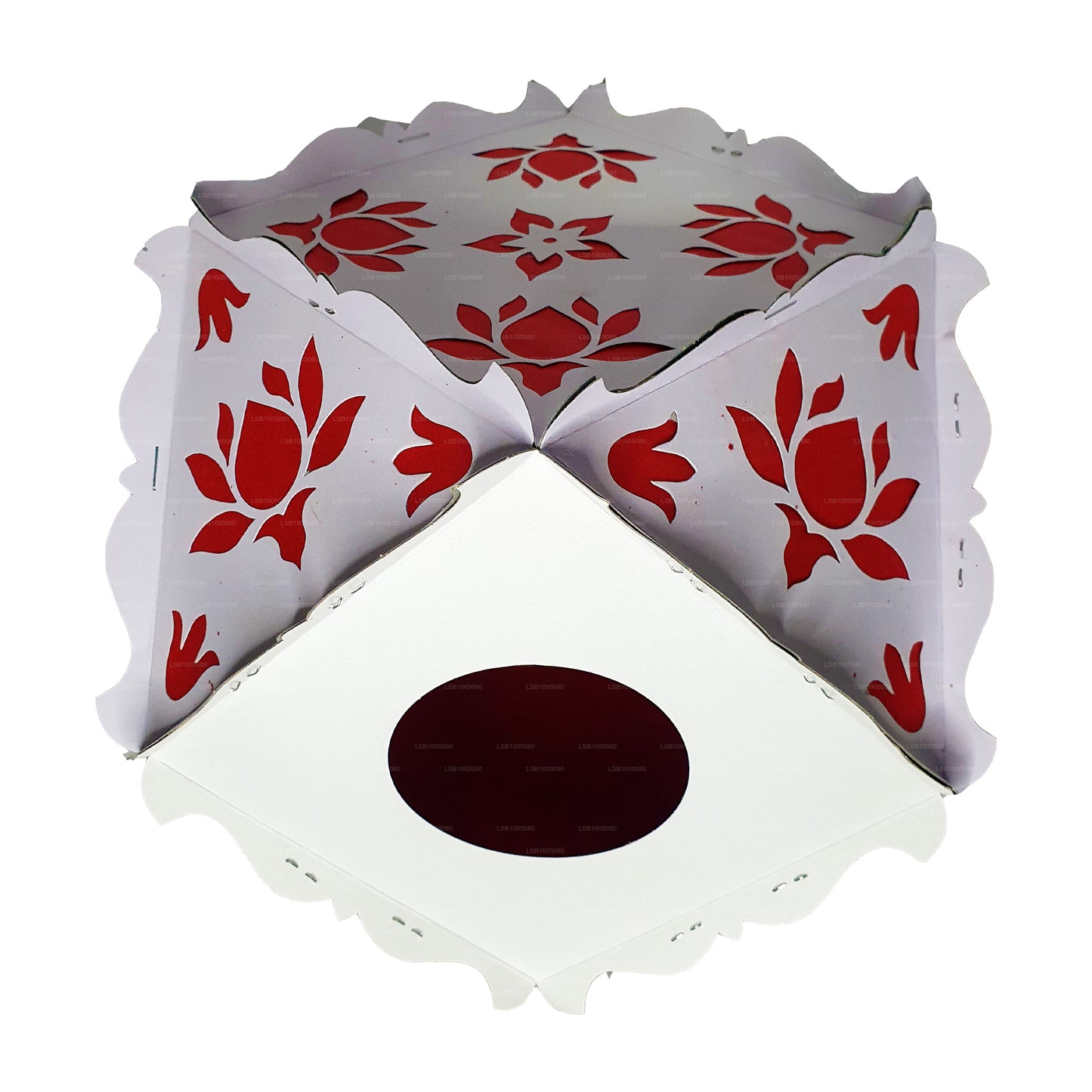 Lakpura Cardboard Vesak Lanterns (Atapattam Koodu) 3Pcs Pack