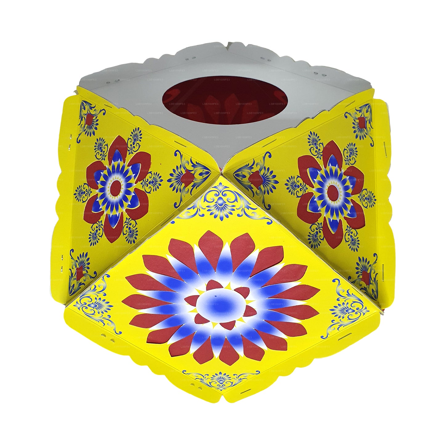 Lakpura Cardboard Vesak Lanterns (Atapattam Koodu) 3Pcs Pack