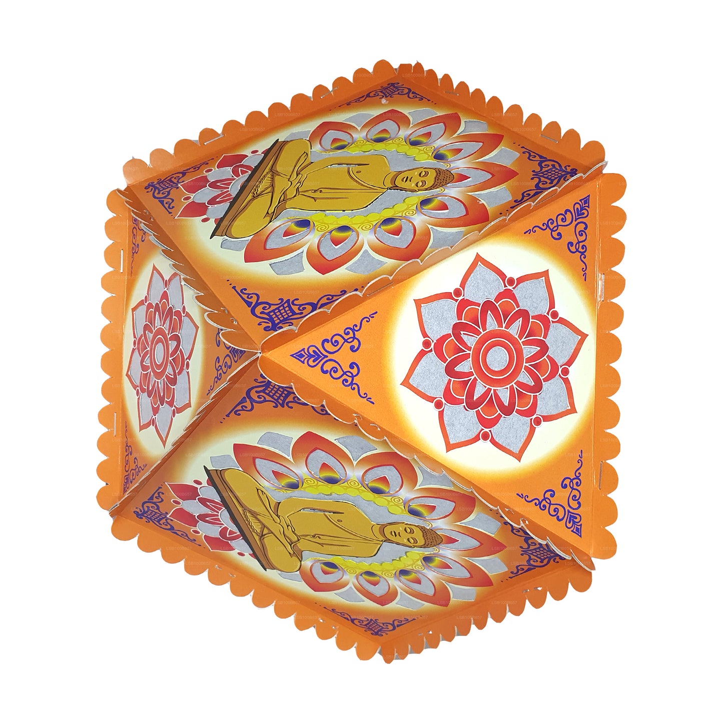 Lakpura Cardboard Vesak Lanterns (Atapattam Koodu) 3Pcs Pack