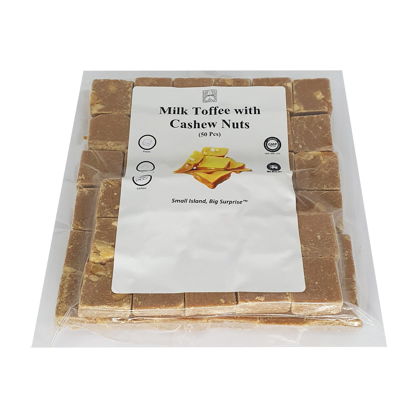 Lakpura Melktoffee met cashewnoten (50 stuks)