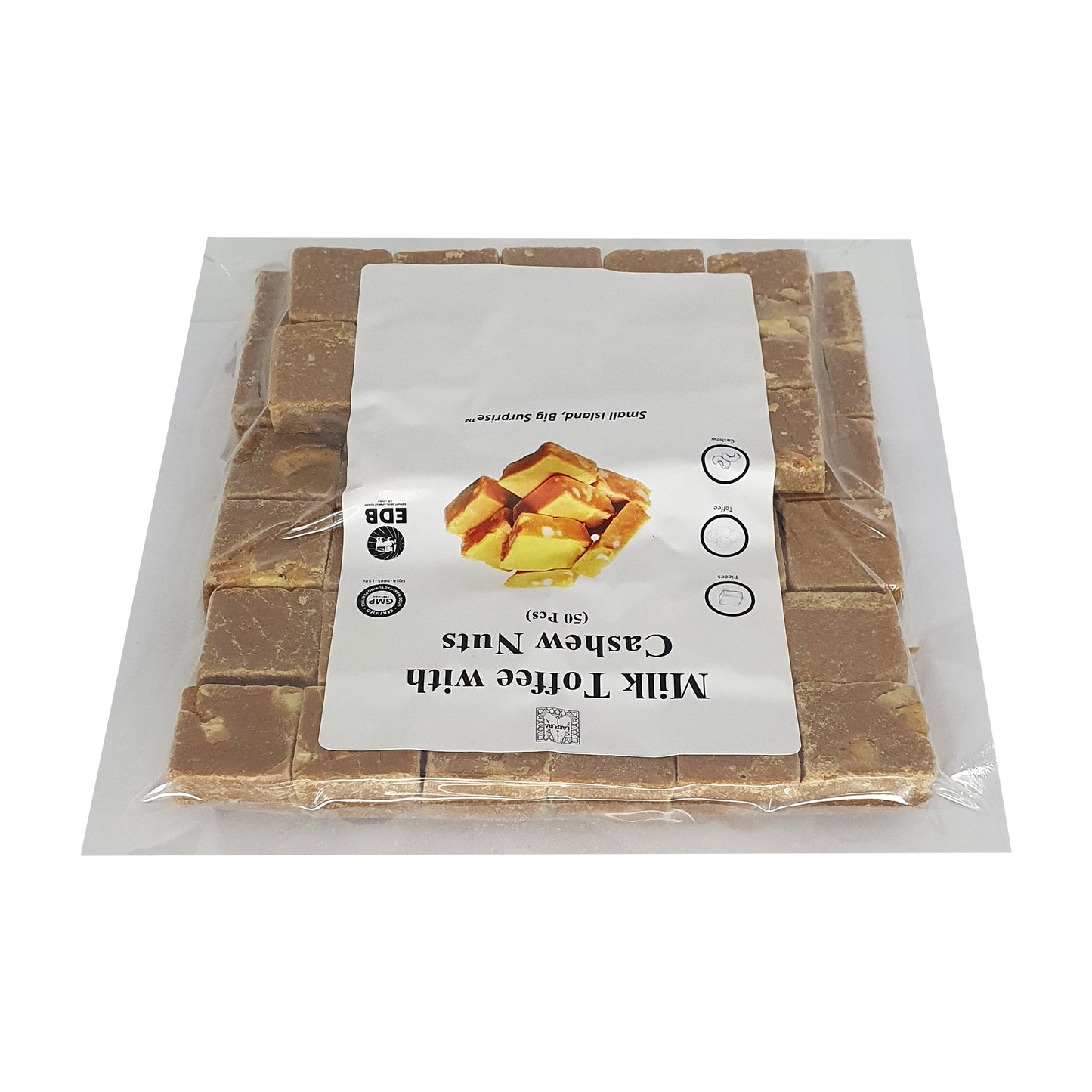 Lakpura Melktoffee met cashewnoten (50 stuks)