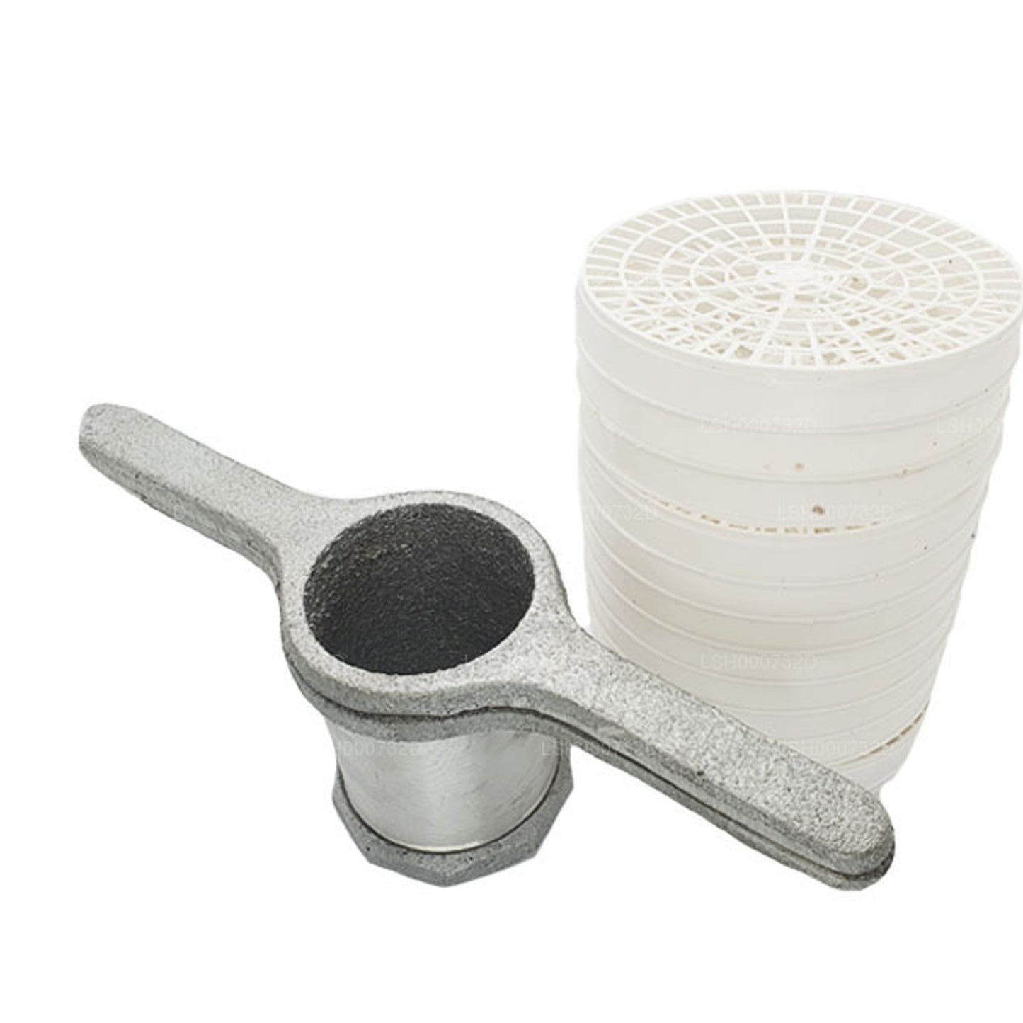 String Hopper Maker (aluminium) en 12 plastic bakjes