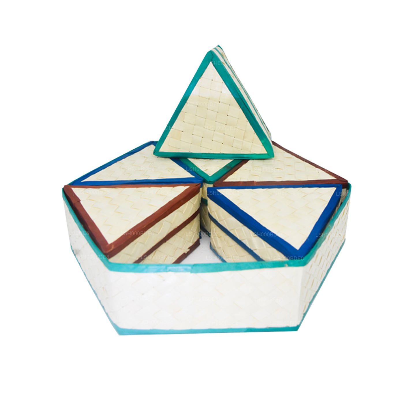 Lakpura Palmyrah Leaf geschenkdoos (ontwerp D)