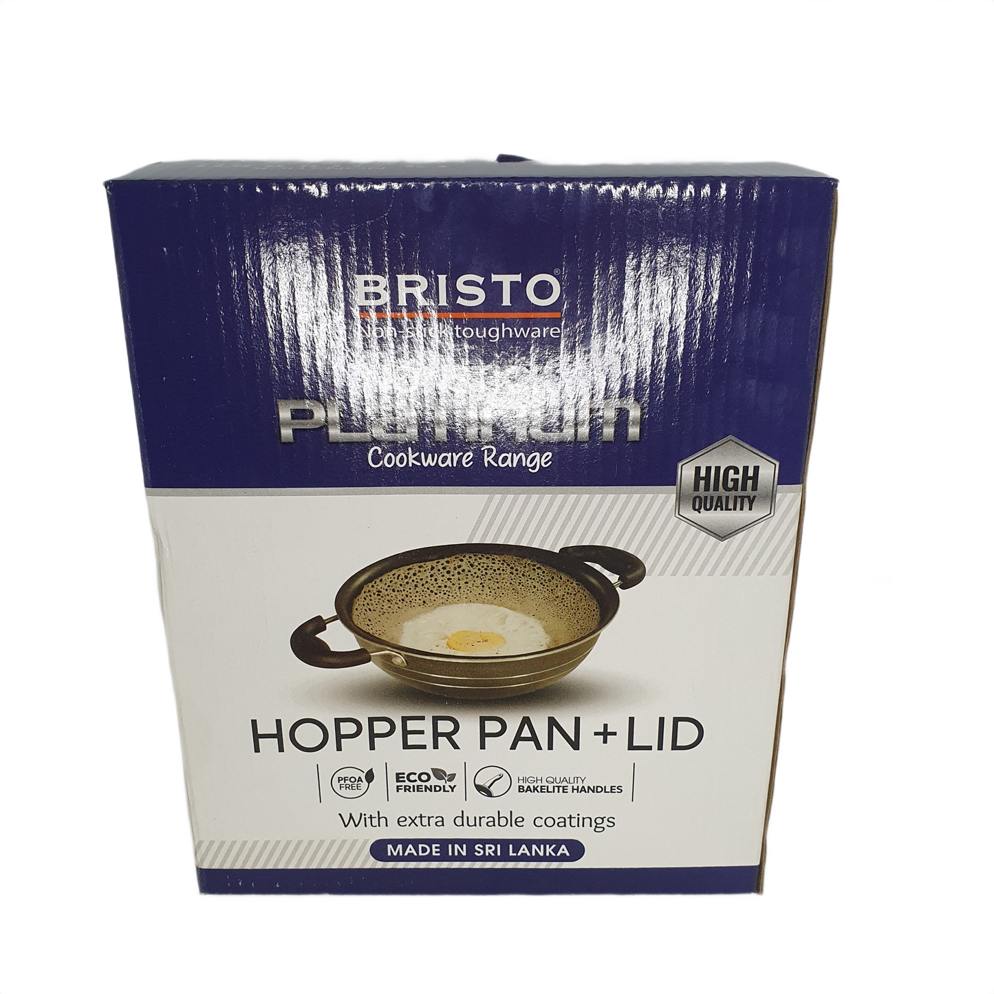 Bristo Platinum Hopperpan met antiaanbaklaag, 18 cm (7 inch)