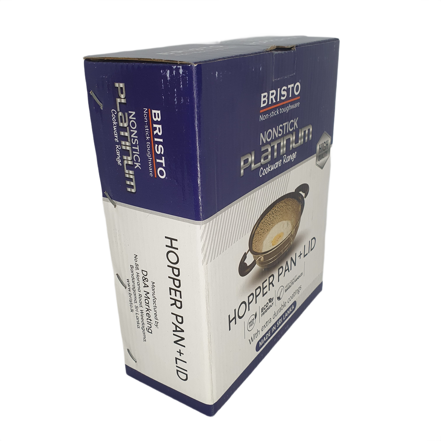 Bristo Platinum Hopperpan met antiaanbaklaag, 18 cm (7 inch)
