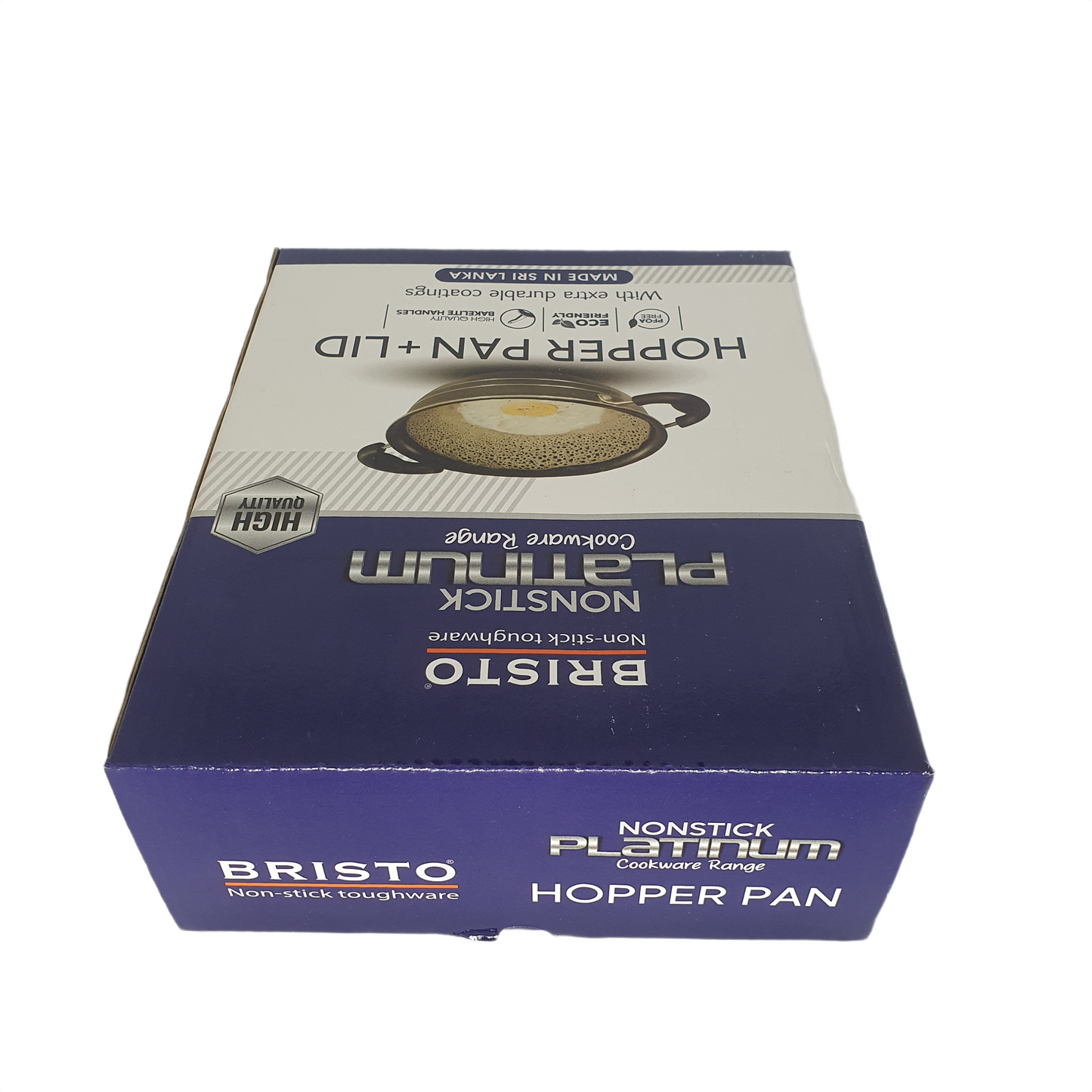 Bristo Platinum Hopperpan met antiaanbaklaag, 18 cm (7 inch)