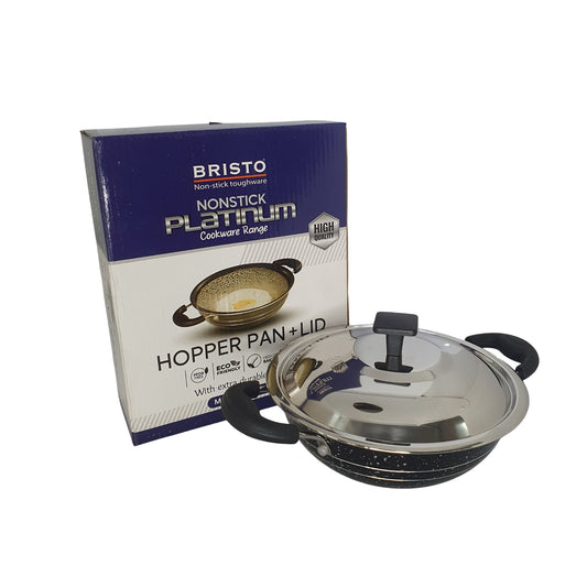 Bristo Platinum Hopperpan met antiaanbaklaag, 18 cm (7 inch)
