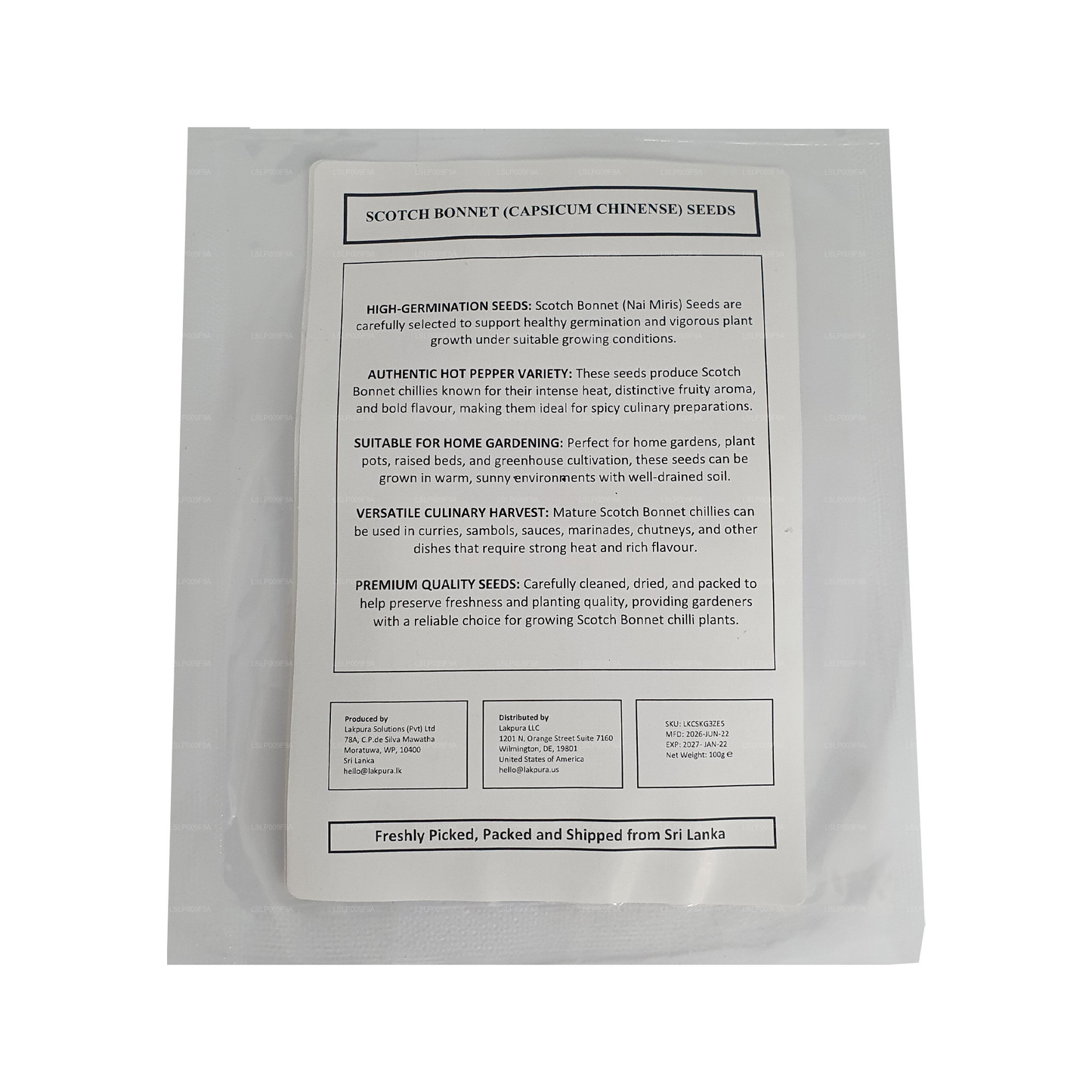 Lakpura Scotch Bonnet Seeds