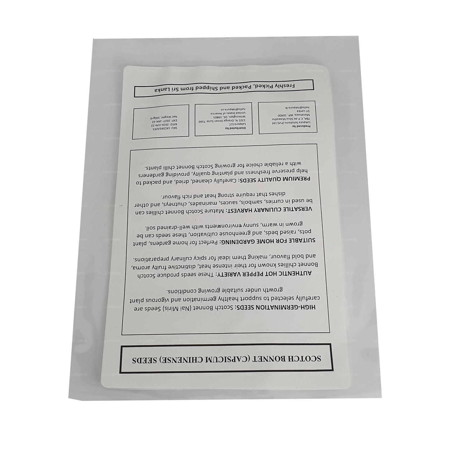 Lakpura Scotch Bonnet Seeds