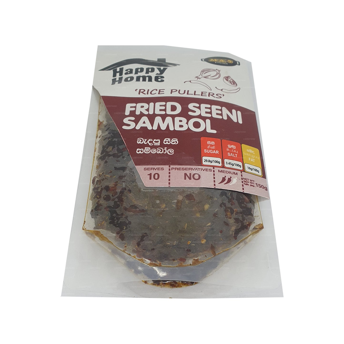MA's Kitchen Happy Home Gefrituurde Seeni Sambal (150 g)