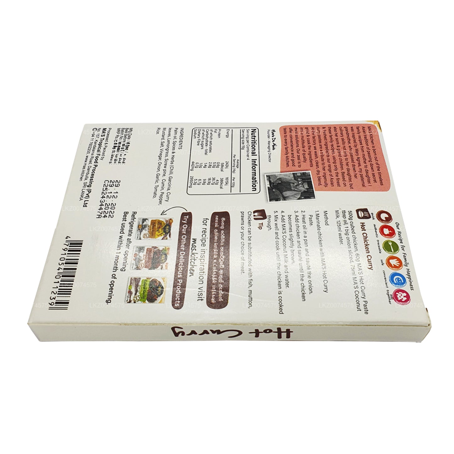 MA's Kitchen Sri Lankaanse warme currypasta (60 g)