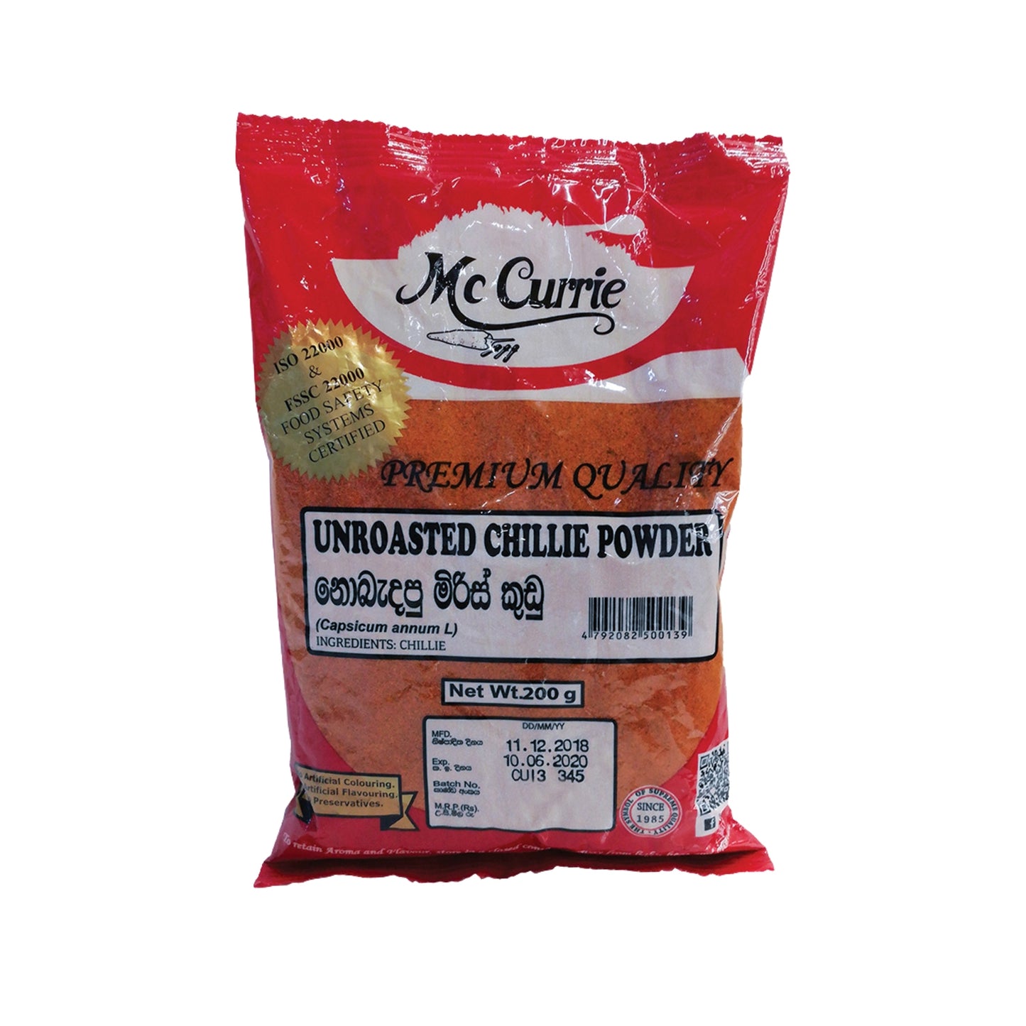 Mc Currie ongeroosterd chilipoeder (100 g)