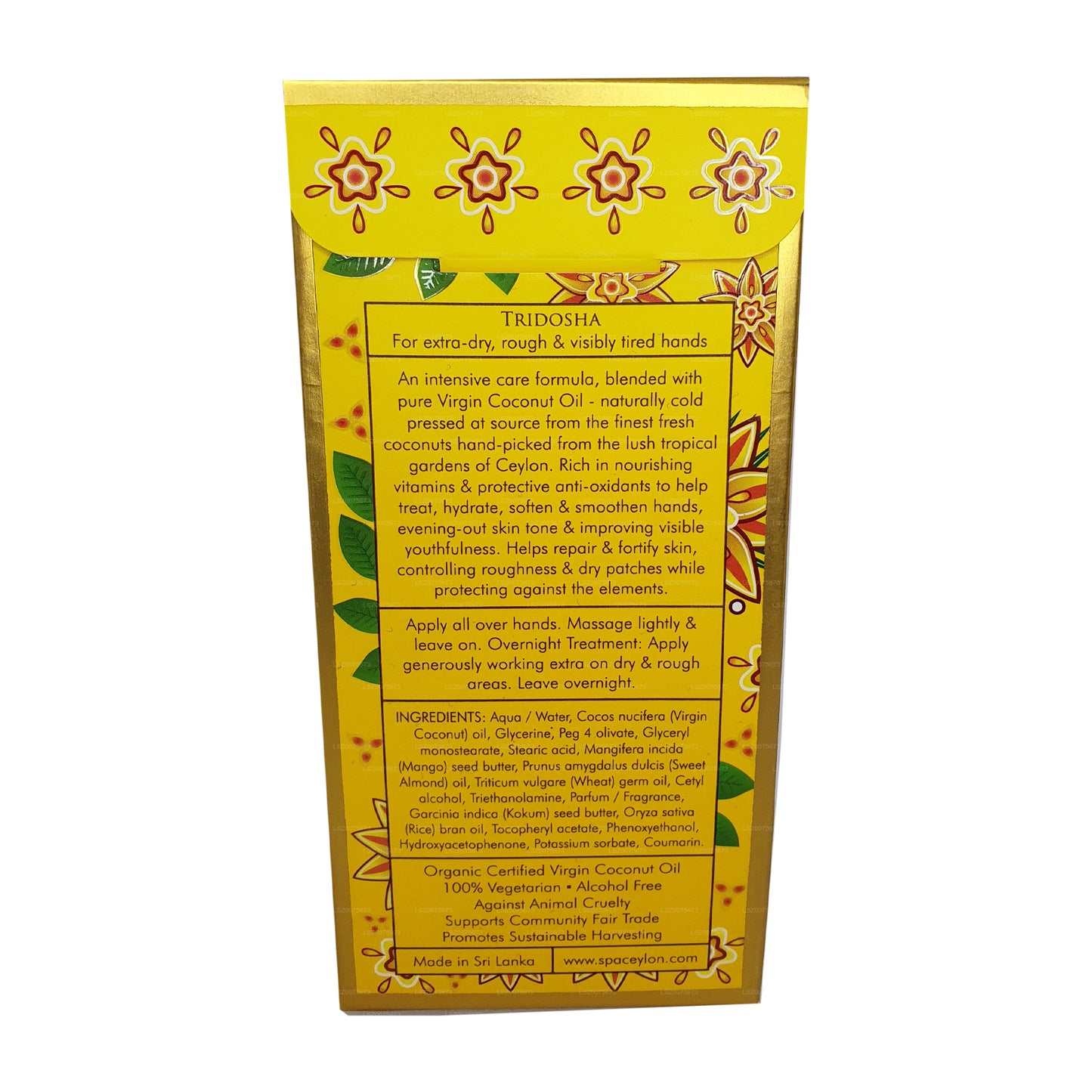 Spa Ceylon Virgin Coconut Overnight Care Intensieve handbehandeling (100 g)