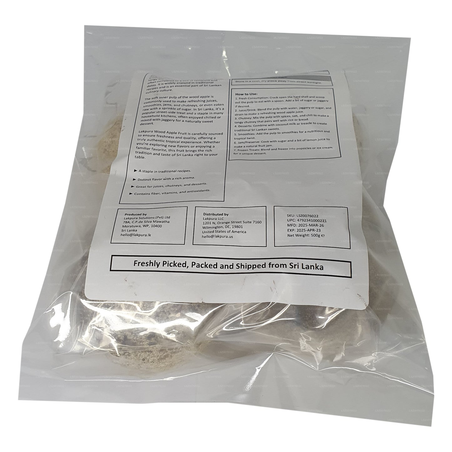 Lakpura houten appel