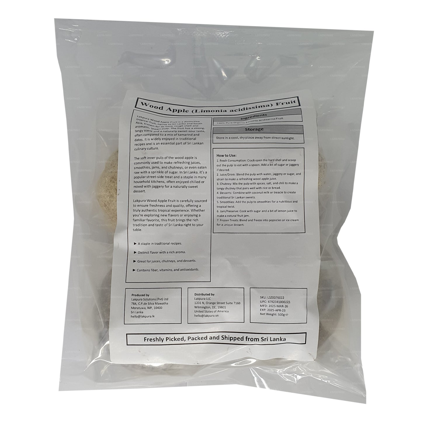 Lakpura houten appel