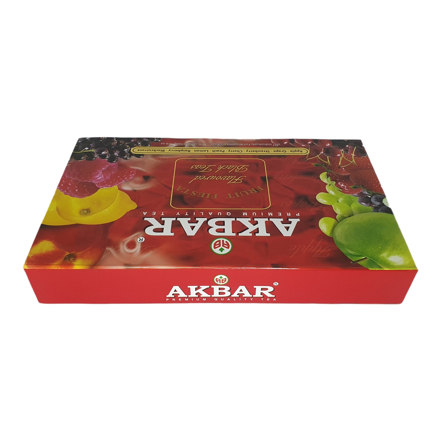 Akbar Fruit Fiesta gearomatiseerde zwarte thee geschenkdoos 80 theezakjes (160 g)