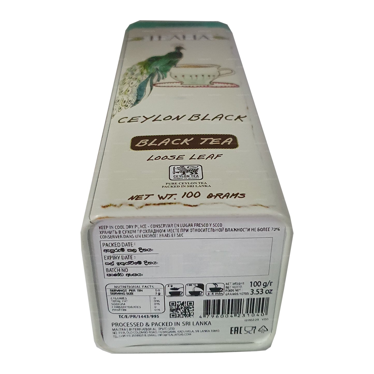 Tealia Ceylon zwarte thee (100 g)