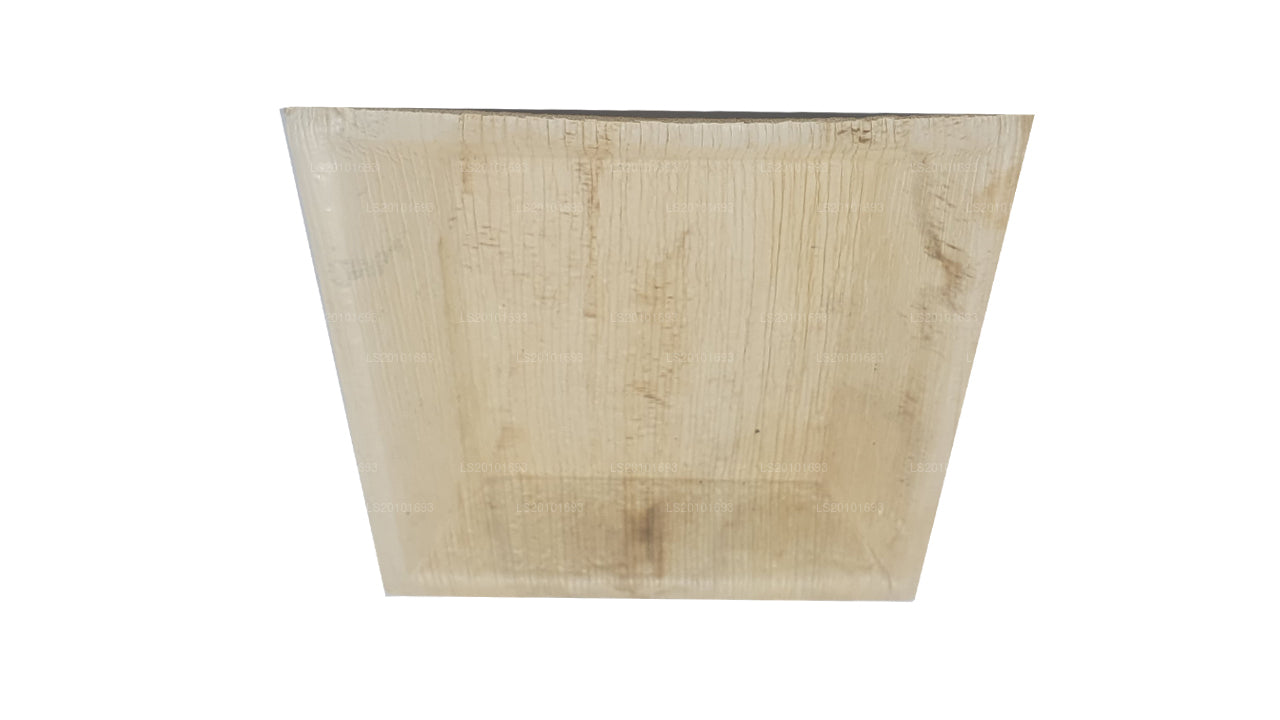 Handgemaakte voedselborden met Areca-bladeren 20 cm x 20 cm (vierkant type)