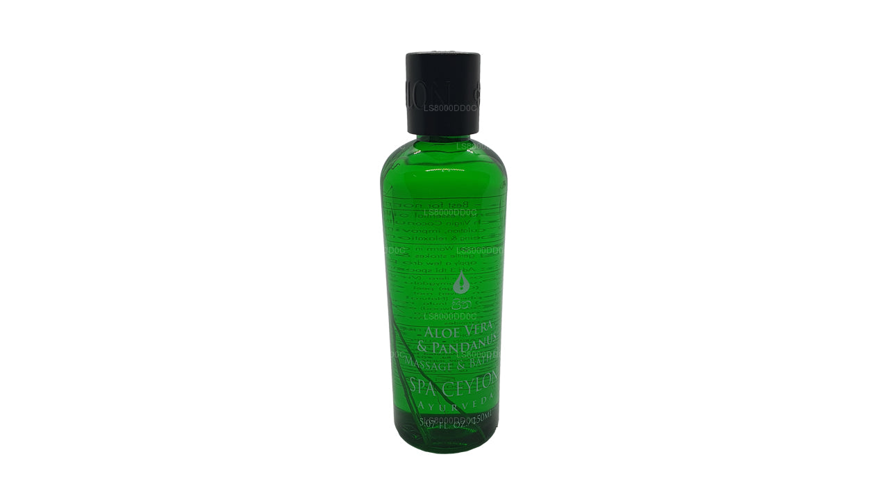 Spa Ceylon Aloë Vera, Pandanus massage- en badolie (150 ml)