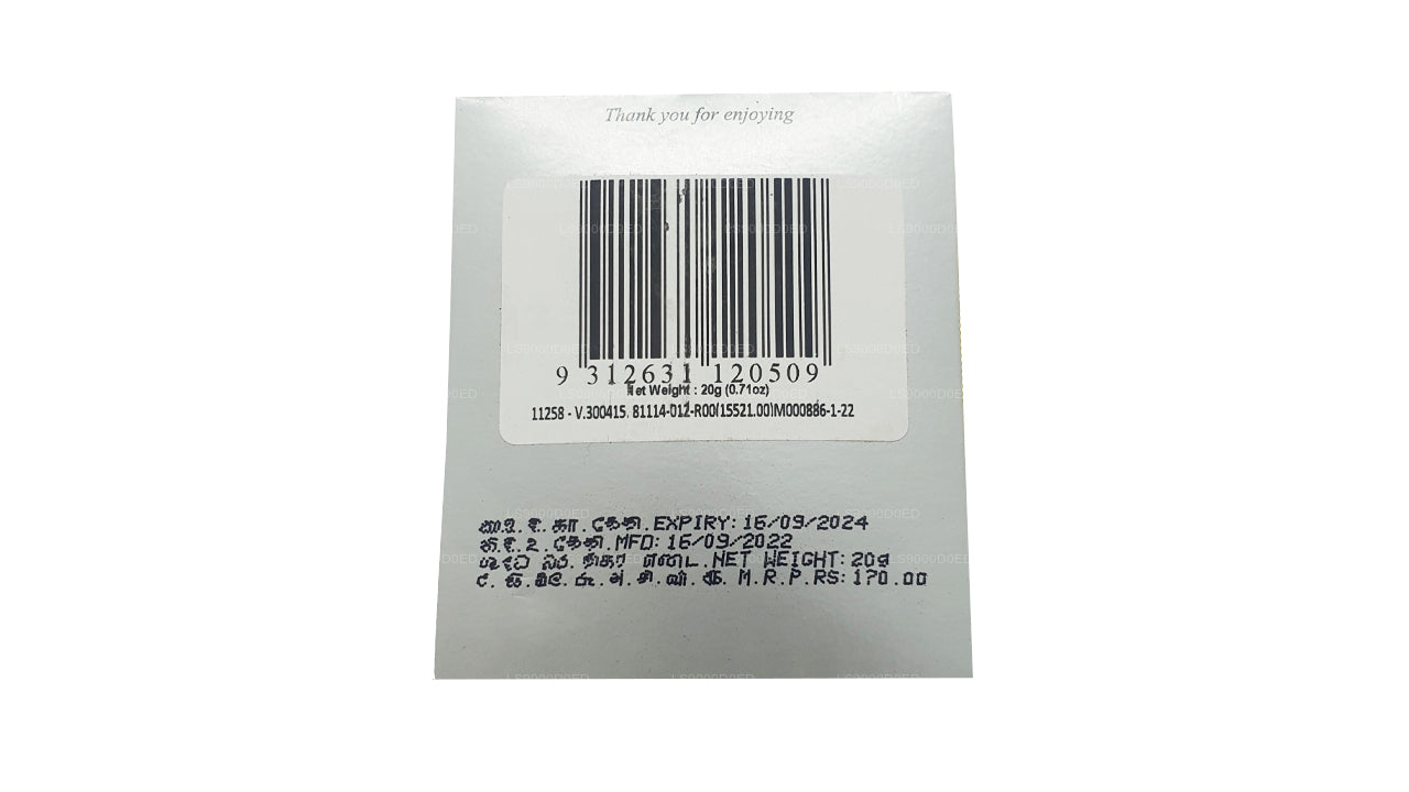 Dilmah Raspberry Tea (20g) 10 Individually Foil Wrapped Tea Bags